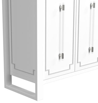 Mariah Server - Pearlized White/Silver Trim