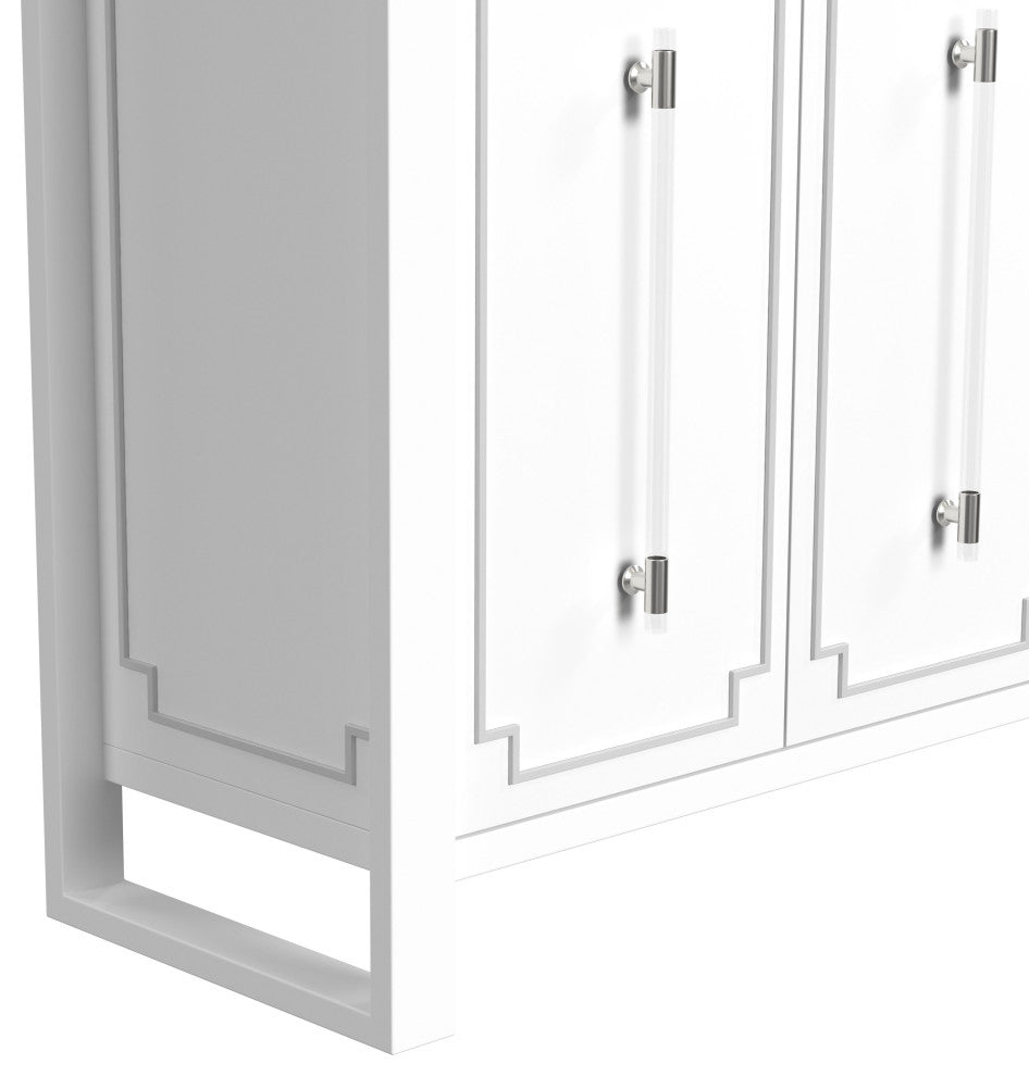 Mariah Server - Pearlized White/Silver Trim