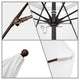 9' Fiberglass Umbrella Pulley Open Bronze, Sunbrella, Canvas