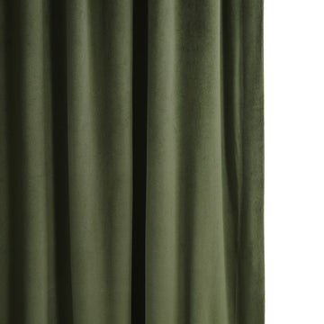 Signature Blackout Velvet Curtain Single Panel, Hunter Green, 50"x108"