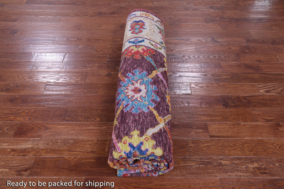 Turkish Oushak Hand-Knotted Wool Rug 9' 1" X 12' 3" - Q16074