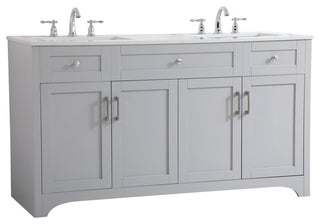 22" Traditional Grey-Light Bathroom Vanity