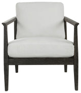 Uttermost 23696 Brunei 31"W Oak Framed Arm Chair - White