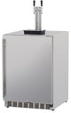 RCS Dual Tap Stainless Kegerator UL Rated For Outdoors