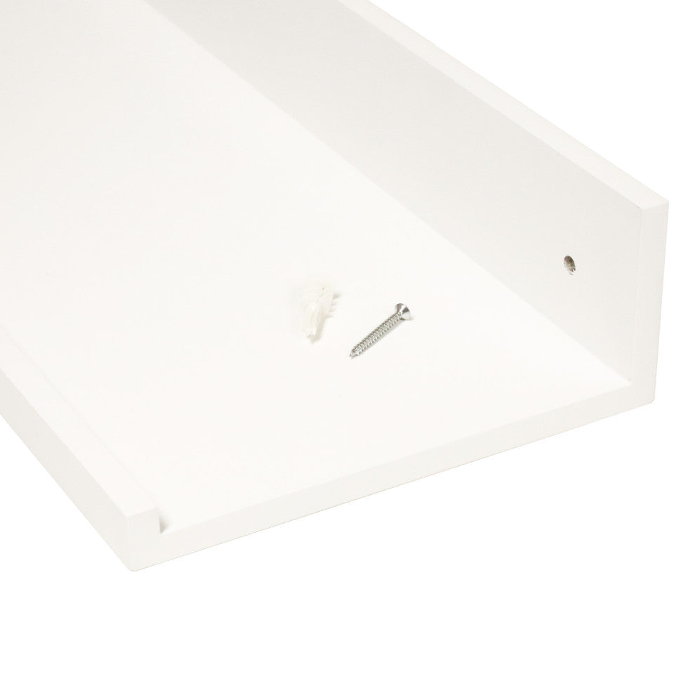 InPlace Deep Ledge Shelf, White, 36"