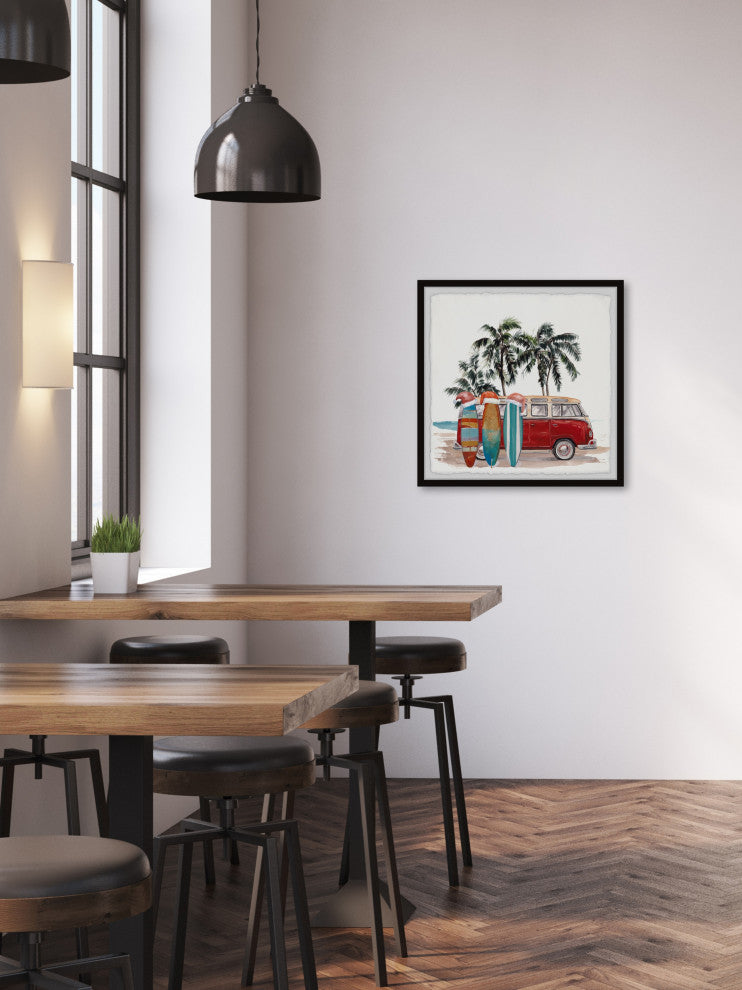 "Have a Very Beachy Christmas" Framed Painting Print, 32x32