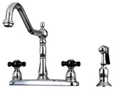 Kingston Brass Centerset Kitchen Faucet, Polished Chrome