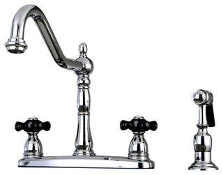 Kingston Brass Centerset Kitchen Faucet, Polished Chrome