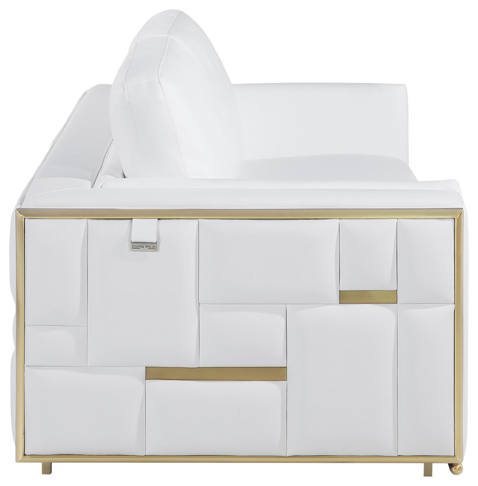 Luna Top Grain Italian Leather  Loveseat