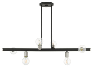 Black Modern, Urban, Scandinavian, Linear Chandelier
