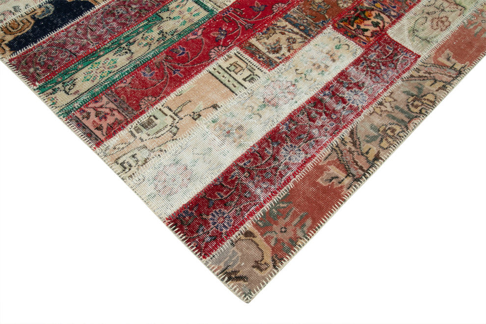 Rug N Carpet - Handmade Anatolian 6' 8" x 9' 10" Rustic Patchwork Area Rug