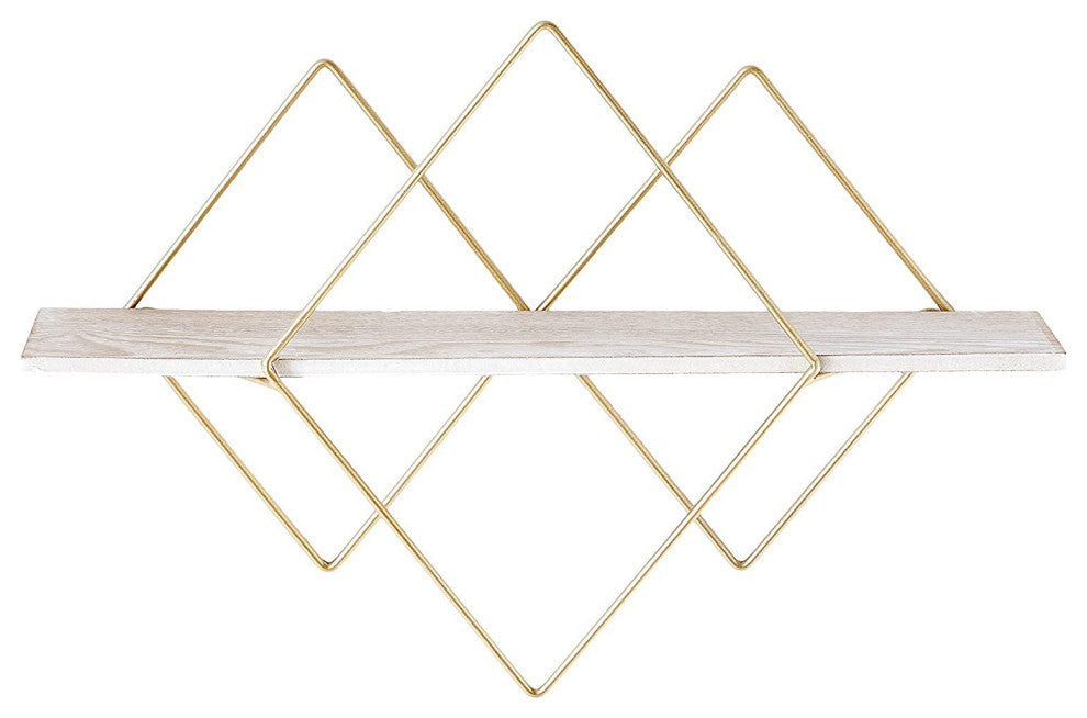 Geometric Floating Shelf Wall Mounted