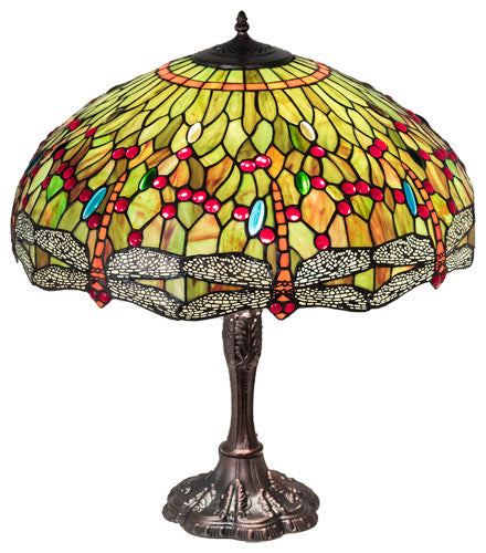 Meyda Lighting 232805 26" High Tiffany Hanginghead Dragonfly Table Lamp