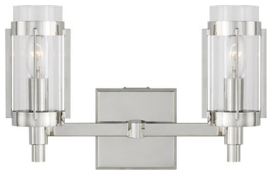 Generation Lighting, LV1012PN, 2-Light Vanity, Polished Nickel