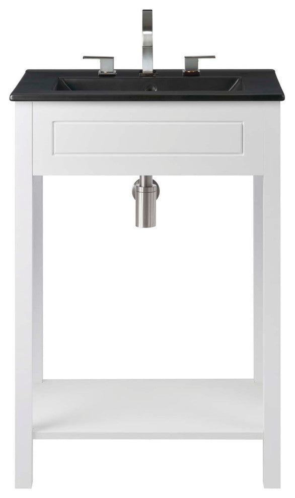 Altura 24" Bathroom Vanity, White Black