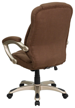 High Back Microfiber Contemporary Executive Swivel Office Chair, Brown