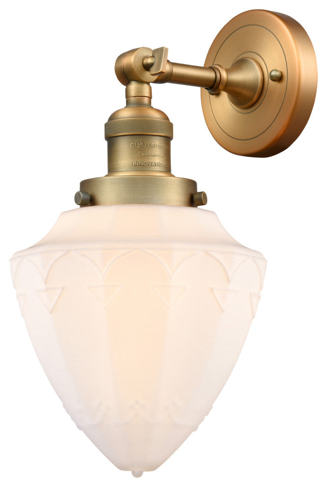 Innovations 203-BB-G661-7-LED 1 Light Sconce, Brushed Brass