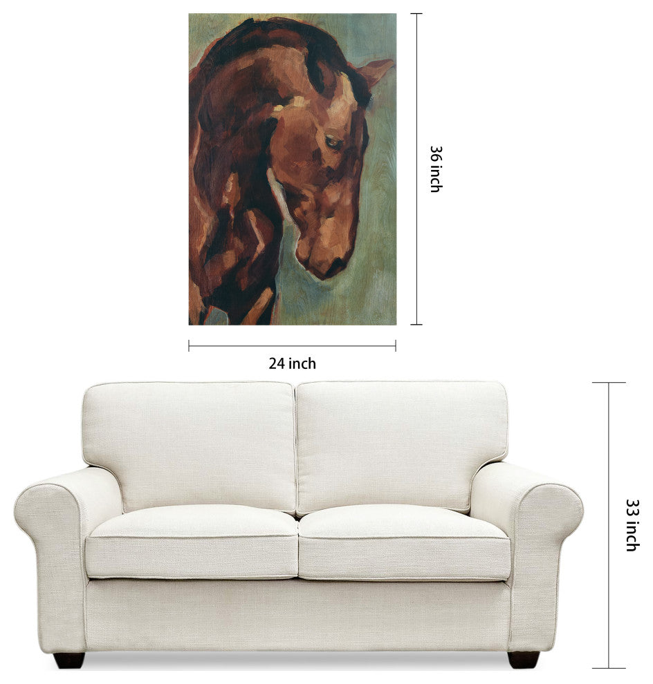 "Thoroughbred" Fine Giclee Printed Directly on Hand Finished Ash Wood Wall Art