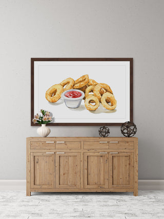 "Calamari" Framed Painting Print, 24"x16"