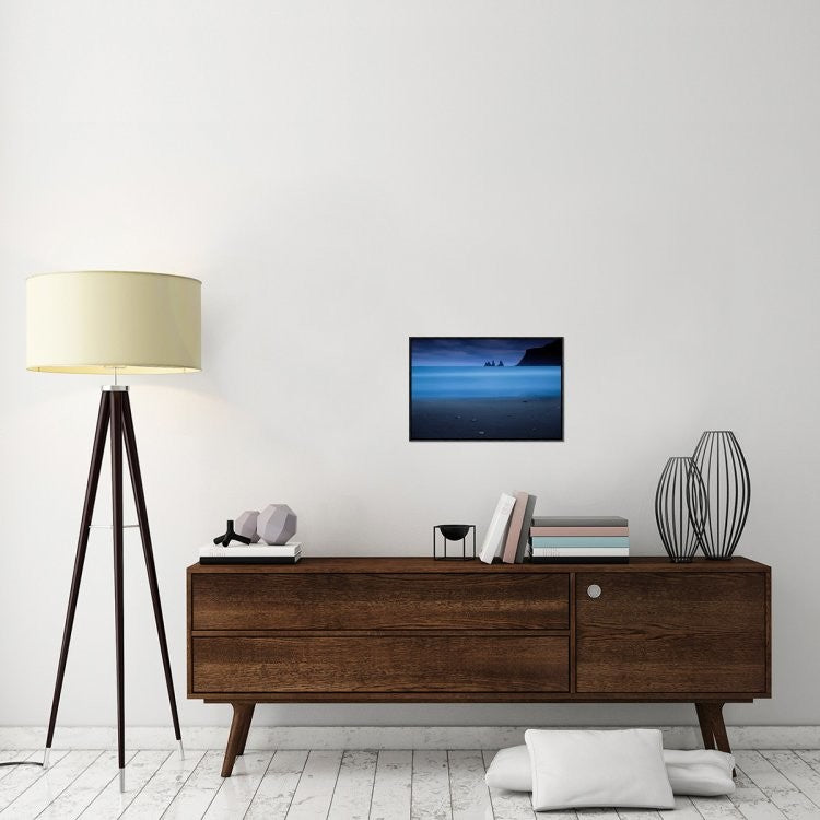 "Blue Night 2" Framed Canvas Giclee by Amnon Eichelberg, 23x16"