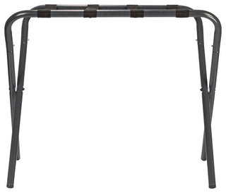Luggage Rack, Grey Frame with Black Straps