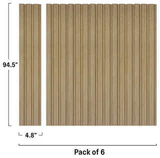 Waterproof Slat Panel, Natural Oak, Pack of 6