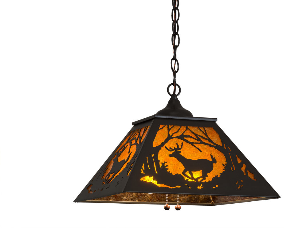 16Sq Deer at Dawn Pendant