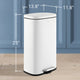 Curtis 8-Gallon Step-Open Trash Can, White