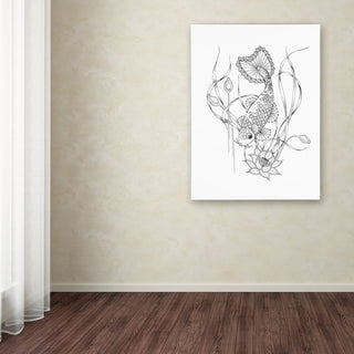The Tangled Peacock 'Koi' Canvas Art, 24 x 18