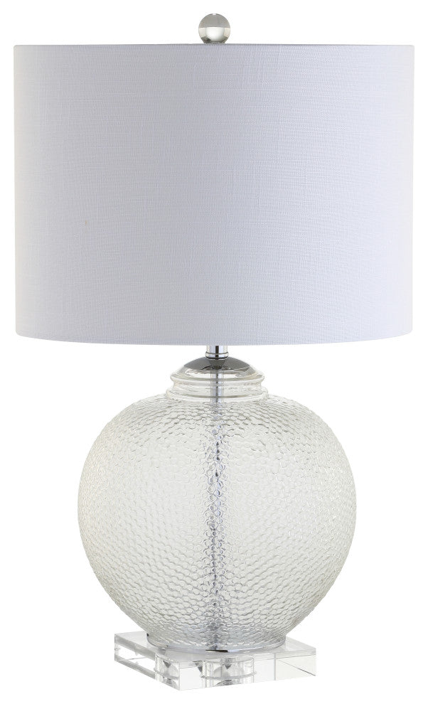 Avery 24" Glass and Crystal Table Lamp, Clear
