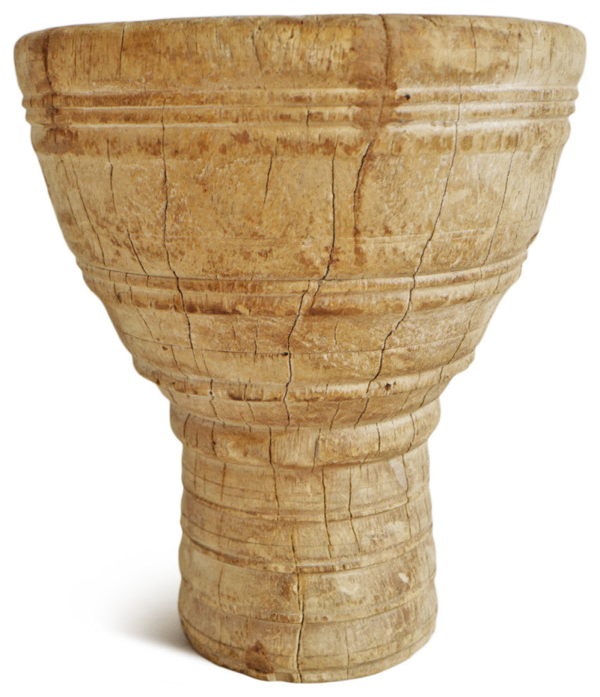 Consigned Old Wood India Mortar Cup 4