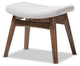 Modern Light Gray Fabric Upholstered Ottoman