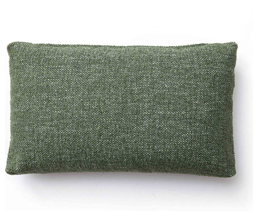 Malolo Pillow, Green Basketweave, 20x12"