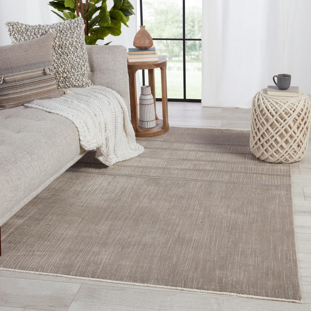 Jaipur Living Ewan Abstract Taupe/Gray Area Rug, 9'6"x12'6"