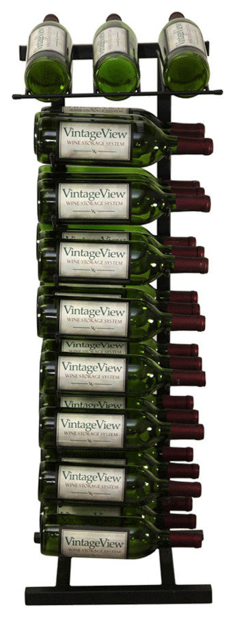27-Bottle Point of Purchase Metal Wine Rack, Satin Black