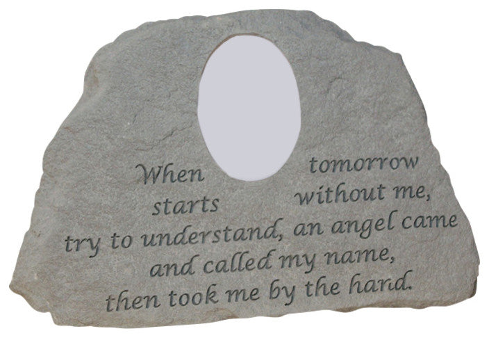 "When Tomorrow" Garden Stone With Photo insert
