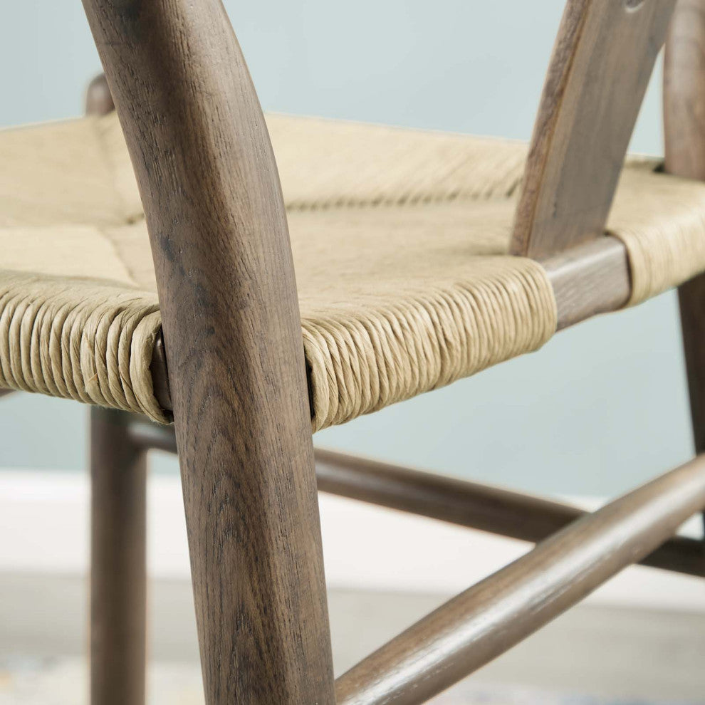 Bar Stool Chair Barstool, Wood, Gray, Modern, Bar Cafe Bistro Restaurant