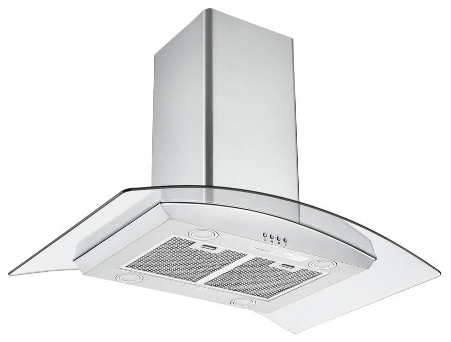 36" Island Glass Range Hood, Stainless Steel