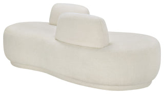 Argyle Upholstered Chaise/Loveseat, Cream, Teddy Fabric