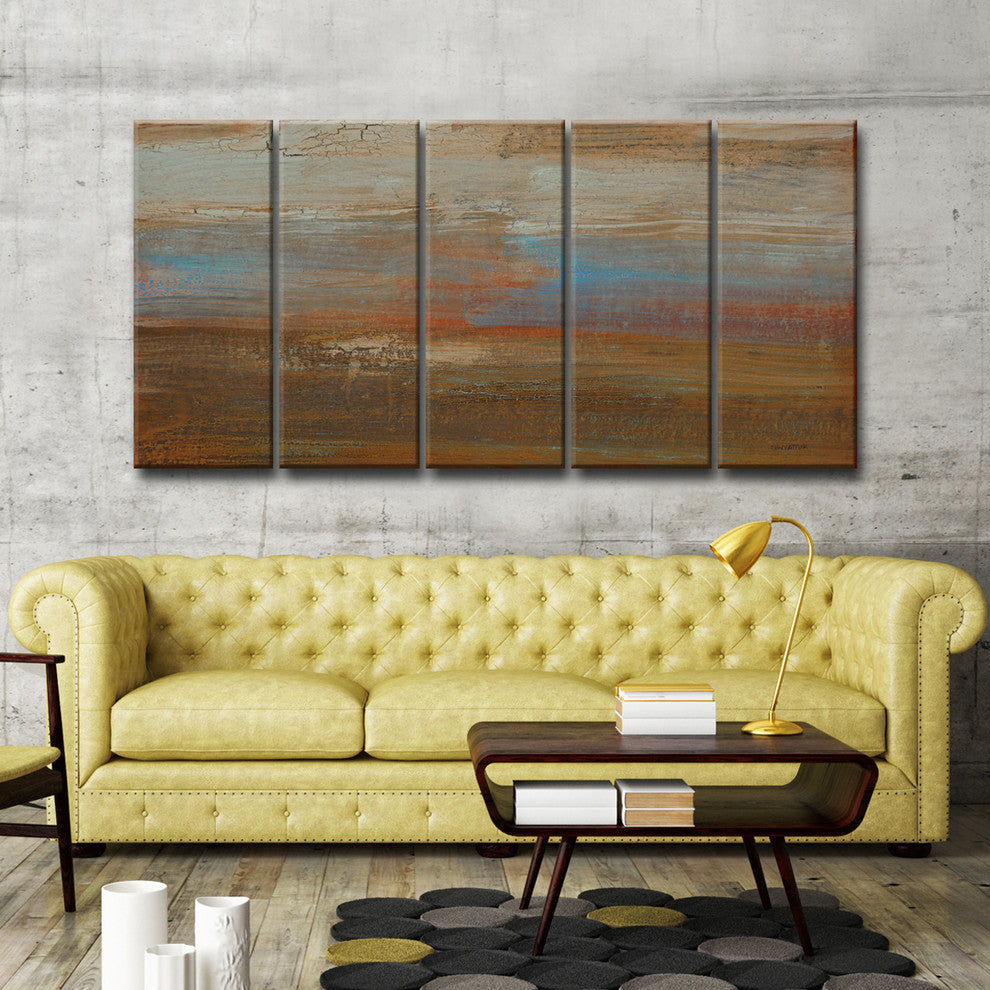 Ready2HangArt 5 Piece Wall Art Set'' Canyon Ranch Sunset'' by Norman Wya, 30"x60"