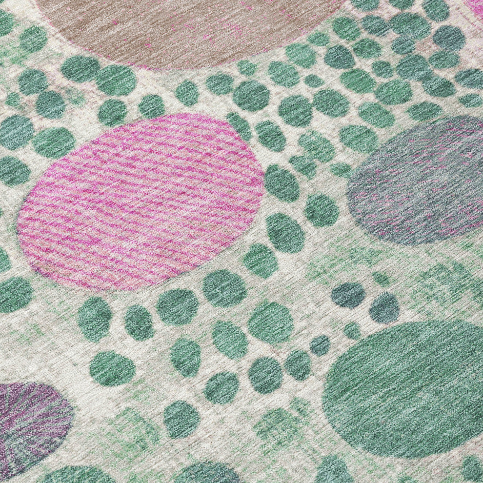 Machine Washable Indoor/Outdoor Chantille ACN1895 Green 10' x 14' Rug