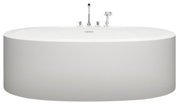 Ove Bath 72x36x22, Matte, Matte Black Overflow