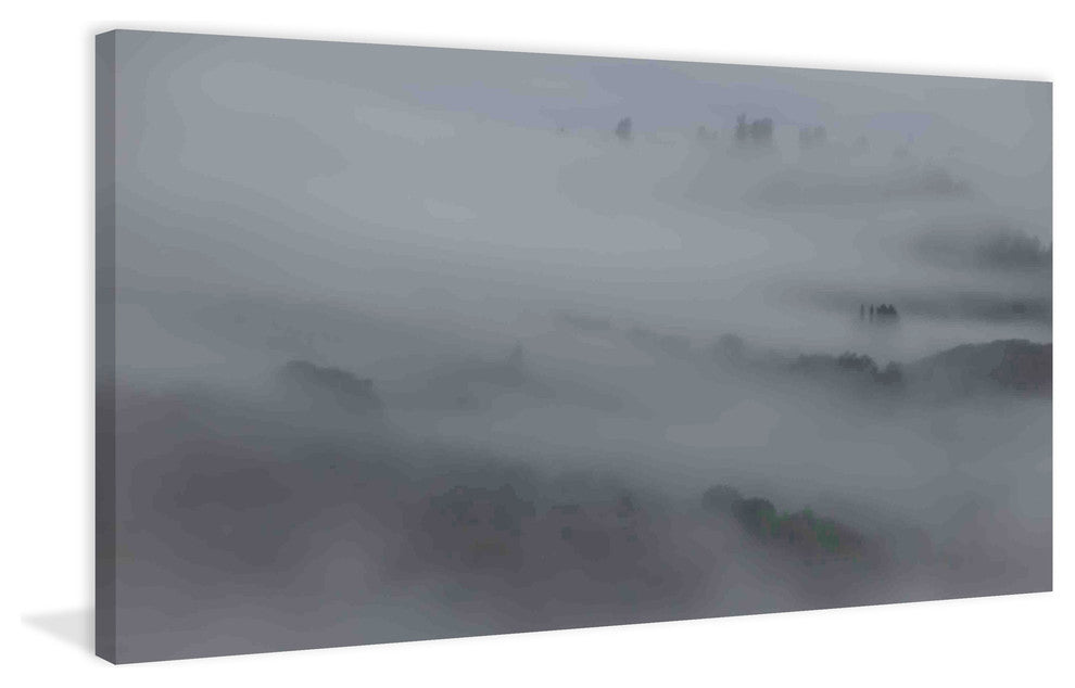 "Peeking Through the Mist" Painting Print on Canvas