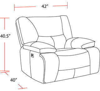 Spartacus Haze Power Reclining Sofa and Recliner