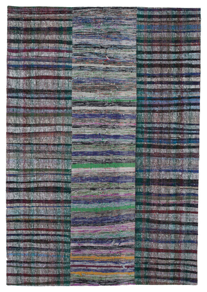 Rug N Carpet - Handmade Anatolian 6' 8'' x 9' 7'' Rustic Patchwork Kilim Rug