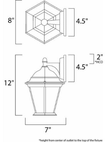 Maxim 1024 Builder Cast 12" 1 Light Wall Sconce - Pewter / Clear Glass