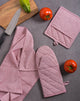 Barn Red Solid Chambray Oven Mitt, Set of 2