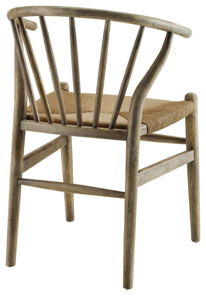 Flourish Spindle Wood Dining Side Chair, Gray