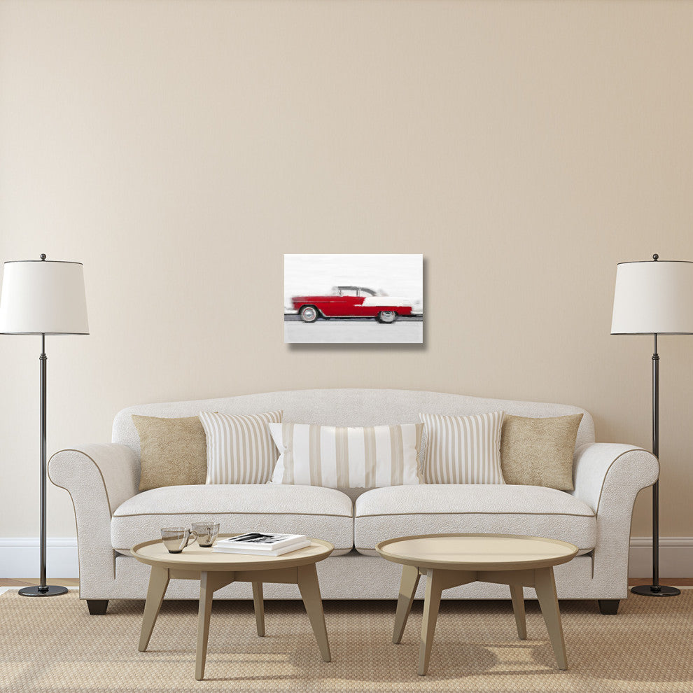 "1955 Chevy Bel Air Watercolor" Fine Art Print