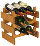 9 Bottle Dakota Wine Rack, Medium Oak